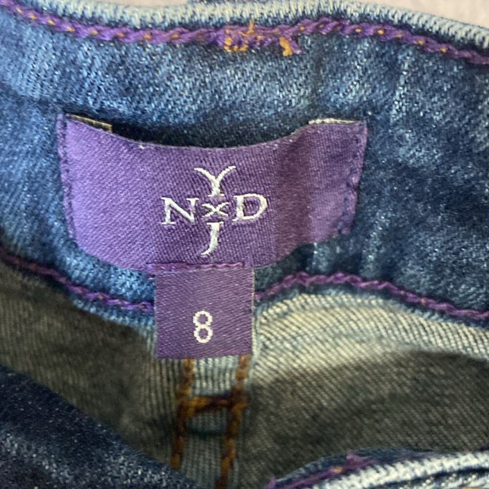 NYDJ Women Mid-rise Medium Washed Slim Straight Leg Jeans Size 8 - Picture 6 of 7